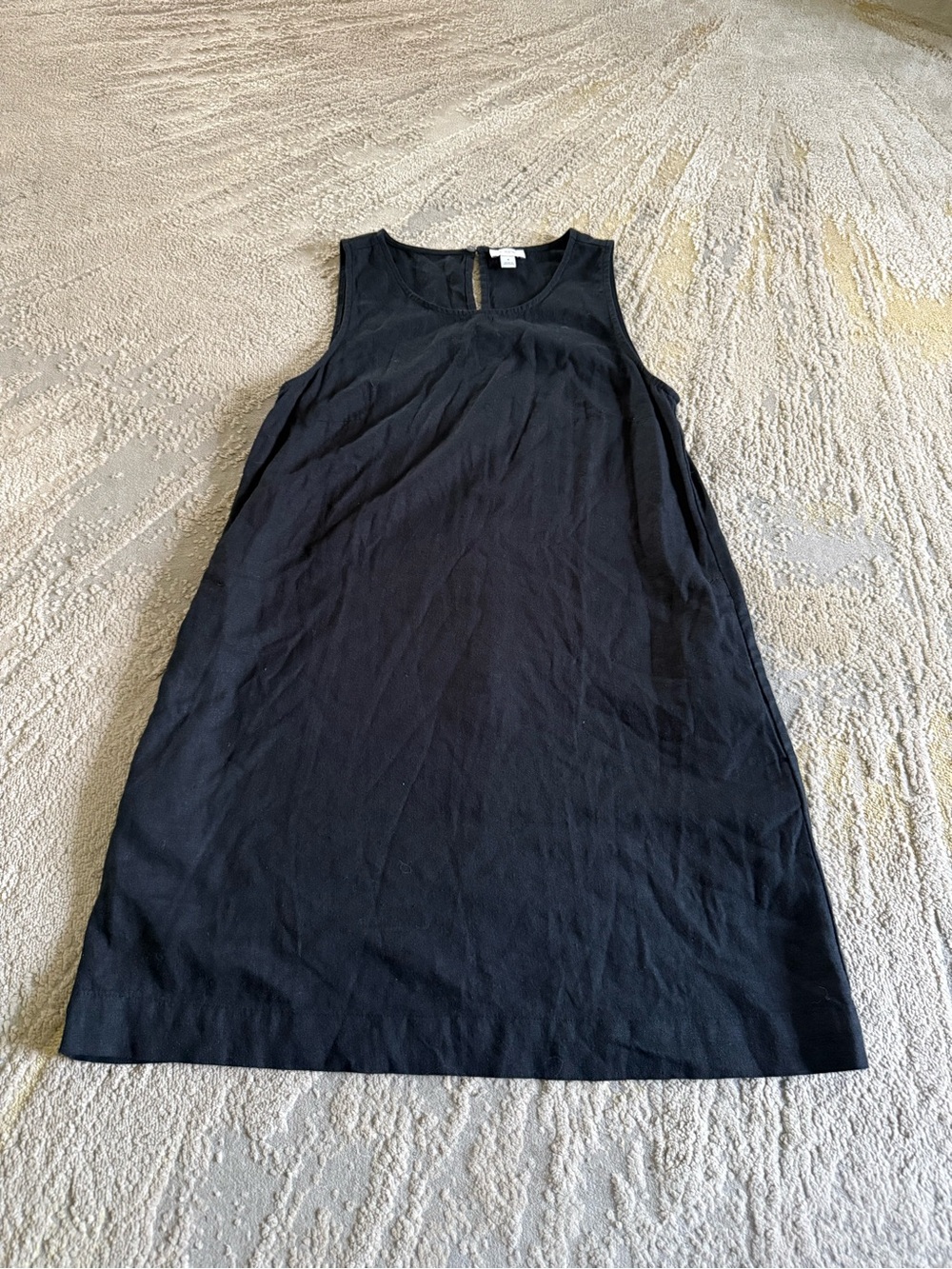 J crew black Linen blend sleeveless mini dress size 4
